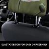 2 Pack Beautiful Poppy Flower Ink Print Universal Car Headrest Cover Elastic, Cute Stylish Car Seat Head Rest Cover Protector, Interior Front & Rear Seat Headrest Pads Decor For Womens Car Suv Auto view 4