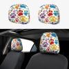 hgnblsip 2 Pack Paw Prints Art 1 Print Universal Car Headrest Cover Elastic, Cute Stylish Car Seat Head Rest Cover Protector, Interior Front & Rear Seat Headrest Pads Decor for Womens Car SUV Auto view 1