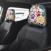 hgnblsip 2 Pack Paw Prints Art 1 Print Universal Car Headrest Cover Elastic, Cute Stylish Car Seat Head Rest Cover Protector, Interior Front & Rear Seat Headrest Pads Decor for Womens Car SUV Auto view 2
