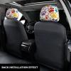 hgnblsip 2 Pack Paw Prints Art 1 Print Universal Car Headrest Cover Elastic, Cute Stylish Car Seat Head Rest Cover Protector, Interior Front & Rear Seat Headrest Pads Decor for Womens Car SUV Auto view 3