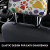 hgnblsip 2 Pack Paw Prints Art 1 Print Universal Car Headrest Cover Elastic, Cute Stylish Car Seat Head Rest Cover Protector, Interior Front & Rear Seat Headrest Pads Decor for Womens Car SUV Auto view 4