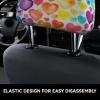 hgnblsip 2 Pack Rainbow Hearts Print Universal Car Headrest Cover Elastic, Cute Stylish Car Seat Head Rest Cover Protector, Interior Front & Rear Seat Headrest Pads Decor for Womens Car SUV Auto view 4