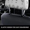 2 Pack Sign Language Alphabet. Print Universal Car Headrest Cover Elastic, Cute Stylish Car Seat Head Rest Cover Protector, Interior Front & Rear Seat Headrest Pads Decor For Womens Car Suv Auto view 4