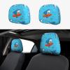 hgnblsip 2 Pack Undersea Whale Print Universal Car Headrest Cover Elastic, Cute Stylish Car Seat Head Rest Cover Protector, Interior Front & Rear Seat Headrest Pads Decor for Womens Car SUV Auto view 1