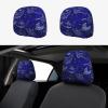 hgnblsip 2 Pack Manta Ray and Fish Print Universal Car Headrest Cover Elastic, Cute Stylish Car Seat Head Rest Cover Protector, Interior Front & Rear Seat Headrest Pads Decor for Womens Car SUV Auto view 1