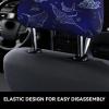 hgnblsip 2 Pack Manta Ray and Fish Print Universal Car Headrest Cover Elastic, Cute Stylish Car Seat Head Rest Cover Protector, Interior Front & Rear Seat Headrest Pads Decor for Womens Car SUV Auto view 4