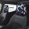 2 Pack Glittery Pretty Pattern Print Universal Car Headrest Cover Elastic, Cute Stylish Car Seat Head Rest Cover Protector, Interior Front & Rear Seat Headrest Pads Decor For Womens Car Suv Auto view 2