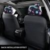 2 Pack Glittery Pretty Pattern Print Universal Car Headrest Cover Elastic, Cute Stylish Car Seat Head Rest Cover Protector, Interior Front & Rear Seat Headrest Pads Decor For Womens Car Suv Auto view 3