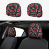 hgnblsip 2 Pack Red Watermelon Print Universal Car Headrest Cover Elastic, Cute Stylish Car Seat Head Rest Cover Protector, Interior Front & Rear Seat Headrest Pads Decor for Womens Car SUV Auto view 1