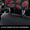hgnblsip 2 Pack Red Watermelon Print Universal Car Headrest Cover Elastic, Cute Stylish Car Seat Head Rest Cover Protector, Interior Front & Rear Seat Headrest Pads Decor for Womens Car SUV Auto view 4