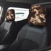hgnblsip 2 Pack Brown Cowhide Art Print Universal Car Headrest Cover Elastic, Cute Stylish Car Seat Head Rest Cover Protector, Interior Front & Rear Seat Headrest Pads Decor for Womens Car SUV Auto view 2