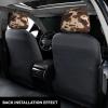 hgnblsip 2 Pack Brown Cowhide Art Print Universal Car Headrest Cover Elastic, Cute Stylish Car Seat Head Rest Cover Protector, Interior Front & Rear Seat Headrest Pads Decor for Womens Car SUV Auto view 3