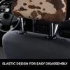 hgnblsip 2 Pack Brown Cowhide Art Print Universal Car Headrest Cover Elastic, Cute Stylish Car Seat Head Rest Cover Protector, Interior Front & Rear Seat Headrest Pads Decor for Womens Car SUV Auto view 4