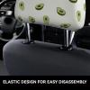 hgnblsip 2 Pack Avocado Print Universal Car Headrest Cover Elastic, Cute Stylish Car Seat Head Rest Cover Protector, Interior Front & Rear Seat Headrest Pads Decor for Womens Car SUV Auto view 4