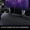 hgnblsip 2 Pack Purple Print Universal Car Headrest Cover Elastic, Cute Stylish Car Seat Head Rest Cover Protector, Interior Front & Rear Seat Headrest Pads Decor for Womens Car SUV Auto view 4