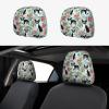 hgnblsip 2 Pack Dog Print Universal Car Headrest Cover Elastic, Cute Stylish Car Seat Head Rest Cover Protector, Interior Front & Rear Seat Headrest Pads Decor for Womens Car SUV Auto view 1
