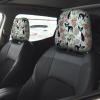 hgnblsip 2 Pack Dog Print Universal Car Headrest Cover Elastic, Cute Stylish Car Seat Head Rest Cover Protector, Interior Front & Rear Seat Headrest Pads Decor for Womens Car SUV Auto view 2