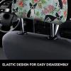 hgnblsip 2 Pack Dog Print Universal Car Headrest Cover Elastic, Cute Stylish Car Seat Head Rest Cover Protector, Interior Front & Rear Seat Headrest Pads Decor for Womens Car SUV Auto view 4