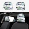 hgnblsip 2 Pack Striped Succulents Print Universal Car Headrest Cover Elastic, Cute Stylish Car Seat Head Rest Cover Protector, Interior Front & Rear Seat Headrest Pads Decor for Womens Car SUV Auto view 1
