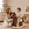 Rock My Baby Rocking Horse for Toddlers 18M+, Dark Brown Plush Ride-On Horse Toy with Realistic Galloping Sounds, Upgraded Wooden Rocker for Boys and Girls view 2