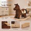 Rock My Baby Rocking Horse for Toddlers 18M+, Dark Brown Plush Ride-On Horse Toy with Realistic Galloping Sounds, Upgraded Wooden Rocker for Boys and Girls view 4