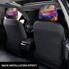 2 Pack Abstract Music Themed Print Universal Car Headrest Cover Elastic, Cute Stylish Car Seat Head Rest Cover Protector, Interior Front & Rear Seat Headrest Pads Decor For Womens Car Suv Auto view 3
