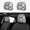 hgnblsip 2 Pack Skull Skeleton Print Universal Car Headrest Cover Elastic, Cute Stylish Car Seat Head Rest Cover Protector, Interior Front & Rear Seat Headrest Pads Decor for Womens Car SUV Auto view 1