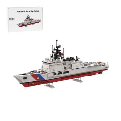 KAROYD MOC-229602 Military Patrol Ship Building Block Set(1103PCS), Detailed Naval Ship Kit for Adults Collectors Display