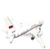 ALHROEUO Miniature Scale 1/400 for Russian Government Business Jet Tu204-300 Passenger Plane Model Alloy Static Aircraft Flying Toy Game Kits view 2