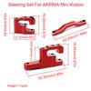 Aluminum Steering Set for ARRMA Mini Kraton, RC Car Upgrade Parts, Includes 4 Screws (Titanium) view 4
