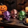 3D Printed Twisty Skull Fidget Toy, 3D Printed Skeleton, Rotating Clicker Fidget, Skull Sensory Toy for Stress Relief, Pocket Quiet Desk Fidget, Halloween Gothic Novelty Gift view 3
