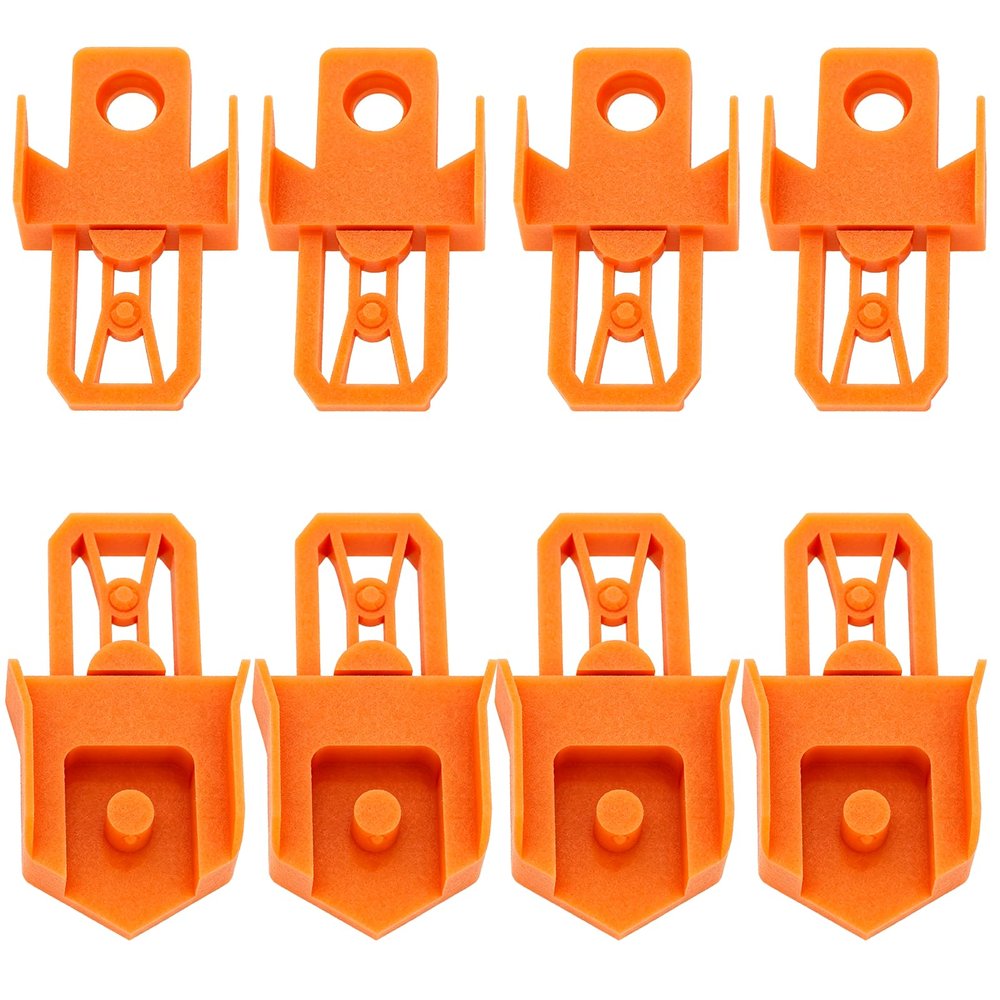 8-Pack Track Adapters for Hot Wheels, for Speed Snap Design Fits Classic Orange Track Connectors, Male and Female for Simple Track Extension (Orange)