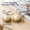 2 Pack Dumpling Keyboard Fidget Toy, Portable Button Clicker Keychain for Adult Stress Relief for Office Desk & Backpack, Funny Gift for Friend view 2