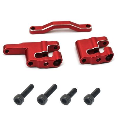 Aluminum Steering Set for ARRMA Mini Kraton, RC Car Upgrade Parts, Includes 4 Screws (Red)