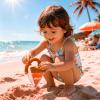 Beach Spilling Sand Funnel, Adult Sand Castle Building Kit for Adults, Spilling Funnel SandToy, Sands and Water Mixing Toy, Sands Beach Sifting Funnels Toys for for Adults Creations (Red-1PC) view 4