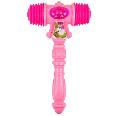 Ameble Squeaky Hammer Toy for Kids Ages 3+, Sound-Making Toddler Hammer with Built-in Whistle for Interactive Play, Learning, Sensory Development, Style-2
