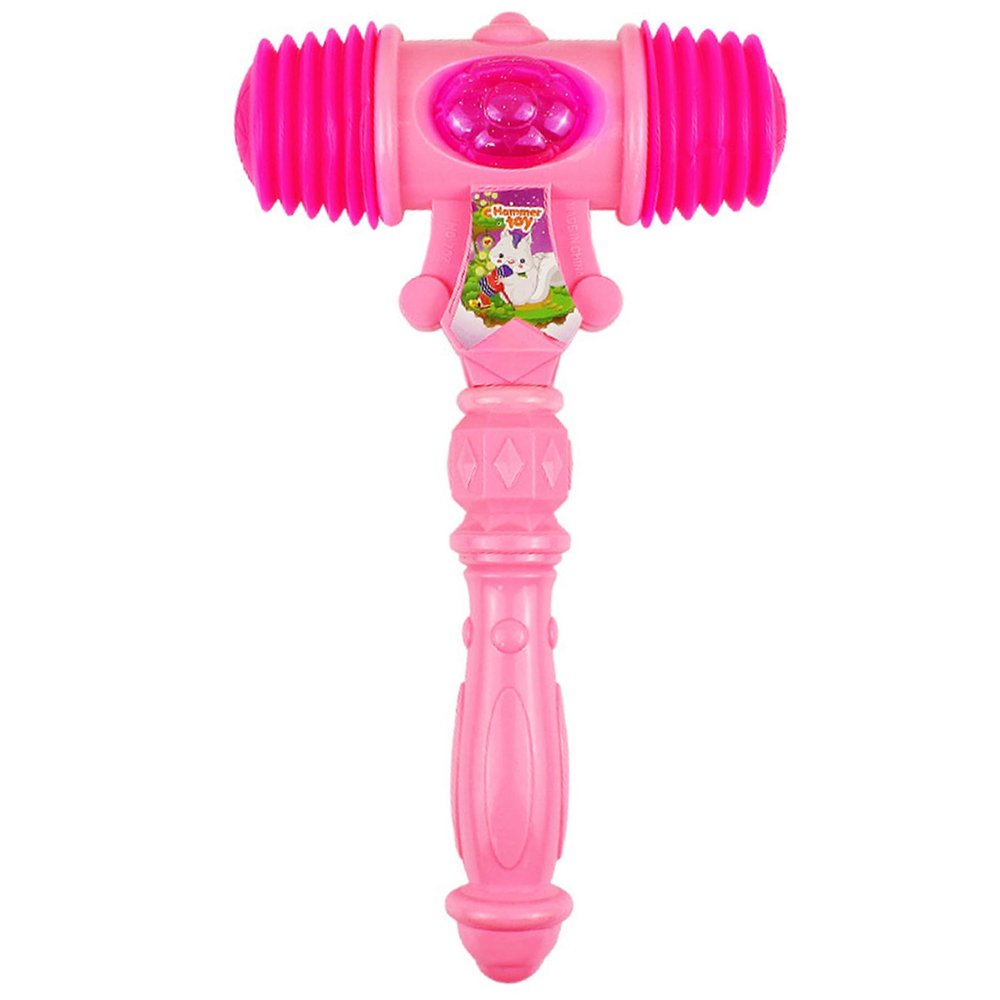 Ameble Squeaky Hammer Toy for Kids Ages 3+, Sound-Making Toddler Hammer with Built-in Whistle for Interactive Play, Learning, Sensory Development, Style-2