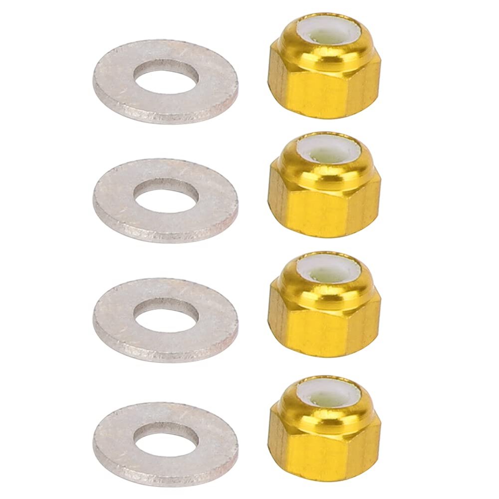 POENVFPO Wheel hex Lock nut, Anodized Aluminum Alloy with Anti Slip Design, for 1 14 144001 RC car, 4pcs Set (Yellow A949-49Y)