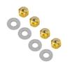 POENVFPO Wheel hex Lock nut, Anodized Aluminum Alloy with Anti Slip Design, for 1 14 144001 RC car, 4pcs Set (Yellow A949-49Y) view 2