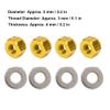 POENVFPO Wheel hex Lock nut, Anodized Aluminum Alloy with Anti Slip Design, for 1 14 144001 RC car, 4pcs Set (Yellow A949-49Y) view 3