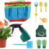 Kids Gardening Set, Real Metal Gardening Tools Kit, Small Apron, Garden Tool Set, for Boys Girls Summer Outdoor Patio Lawn Yard Beach Sand Play Farm view 1