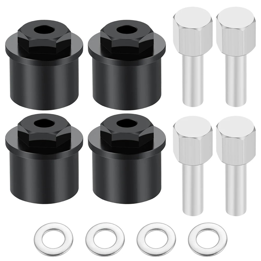 RC Car Replacement For Tamiya For Clod Buster 1/10 4PCS Aluminum Alloy Wheel Hex Adapters Widen Front Wheels Hub 15mm RC Car Upgrade Accessories