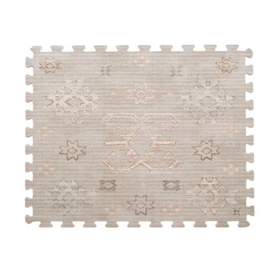 House of Noa Play Mat 4x8 Husk Dallas Set of 8 Tiles EVA Foam Play Mat for Floor, Soft Interlocking Mats for Hard Floors