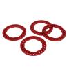 4pcs 1.9 Inch Aluminum Alloy Wheel Outer Beadlock Rings, Replacement Beadlock Rings for 1/10 RC Car and Axial SCX10 90046, Durable Locking Design with Screws for (Red) view 3
