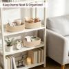 Dahey Mini Woven Storage Baskets for Organizing, 3 Pack Small Oval Beige view 2