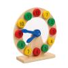 tysszx Montessori Wooden Teaching Clock Toy, Time Learning Toy with Colorful Numbers view 2
