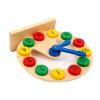 tysszx Montessori Wooden Teaching Clock Toy, Time Learning Toy with Colorful Numbers view 3