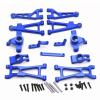 YTRASDF RC Spare Part Compatible with Redcat for Volcano 16 1/16 RC Car OP Upgrade Parts Accessories Set Metal Suspension Arm Steering Assembly Steering Cup(Blue) view 1