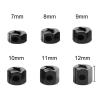 RC Crawlers Models For SCX10 90046 For Tamiya 1/10 4pcs 12MM Metal Wheel Hex Hub Thickness 7-12mm RC Car Model Accessory Replace Modified(Black,22mm) view 2