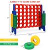 Pemberly Row 4-To-Score Giant Connect Game, 47.5 in Long, Durable Red Plastic, Lightweight Portable Design, Interactive Kids and Adults Game for Parties, Barbecues or Indoor Play view 3